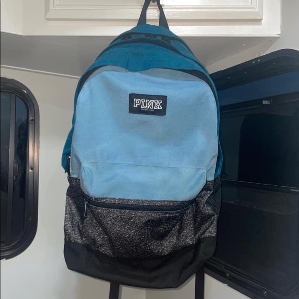 Victoria’s secret backpack in blue.